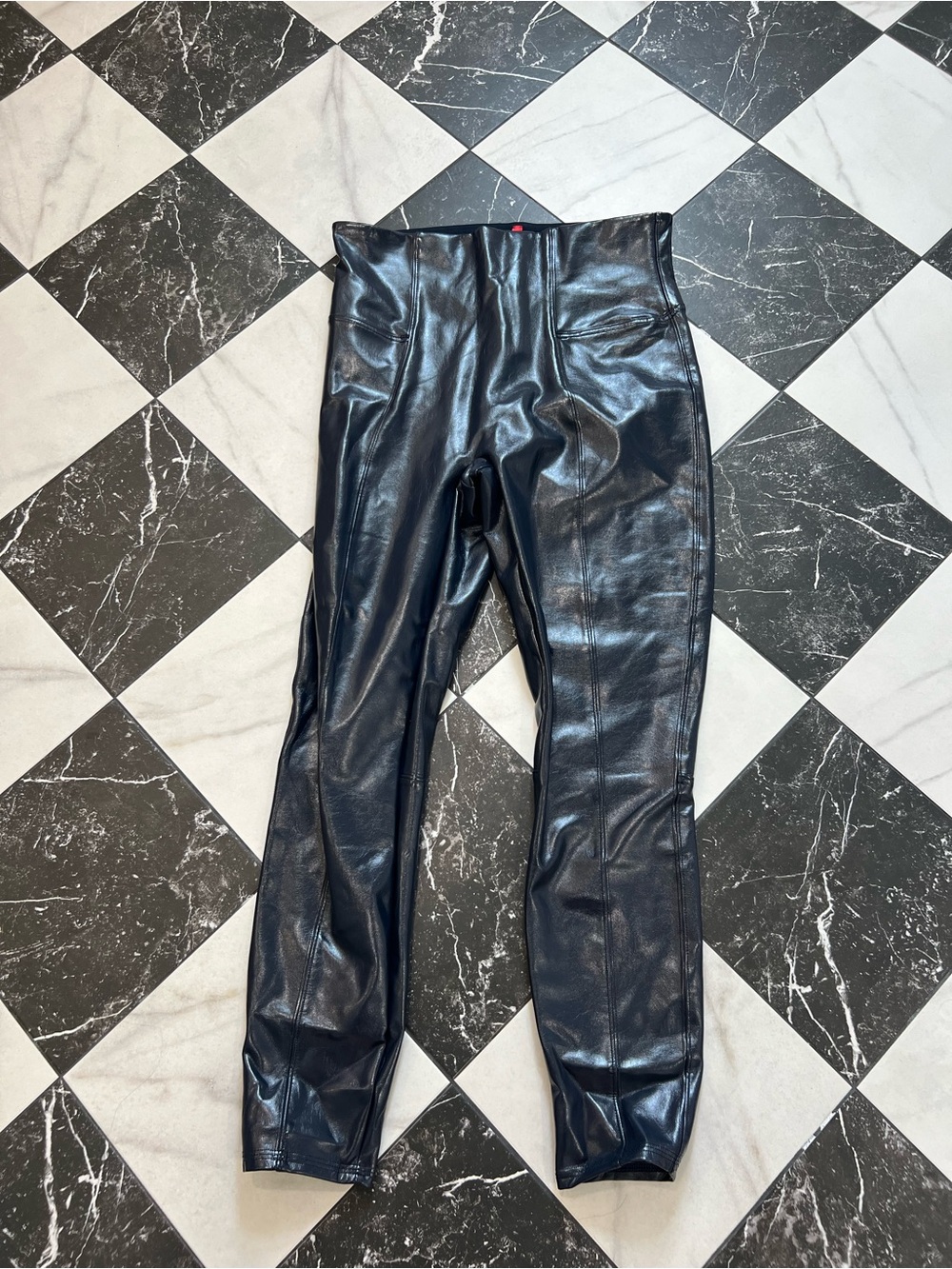Spanx Leather Pants Navy